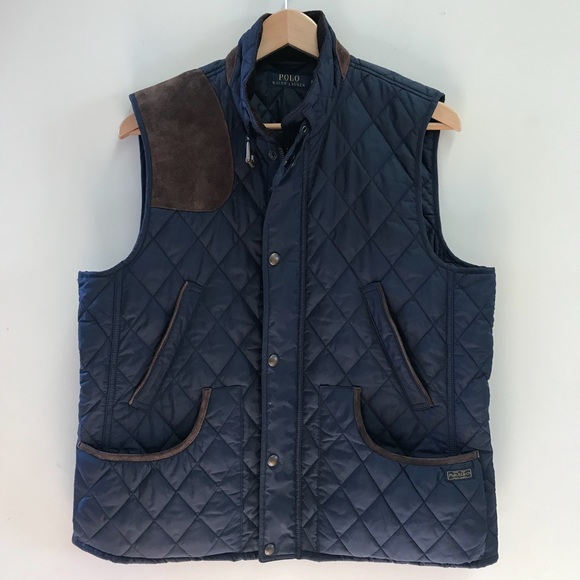 Polo Ralph Lauren Other - Ralph Lauren Polo Quilted Vest Leather Patch